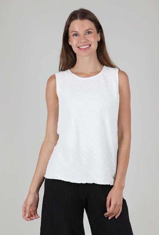 Micropleat Tank, Off White Cozy Women's Winter
