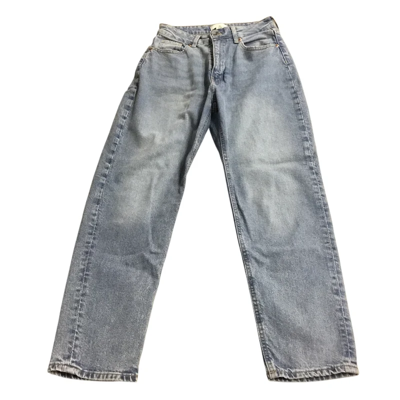Jeans Straight By H&m In Blue Denim, Size: 4 Sharp Women's Italian