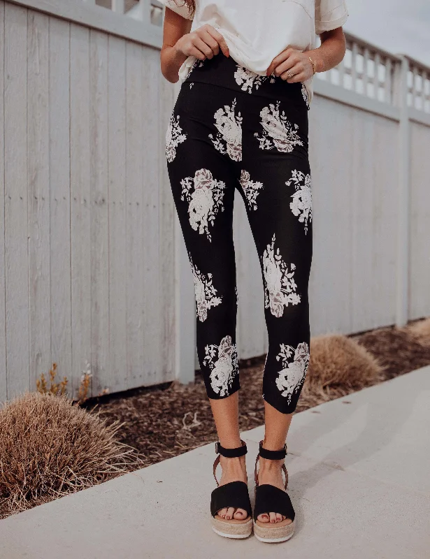 SA Exclusive Mod Floral Capri Leggings Bohemian Women's Free