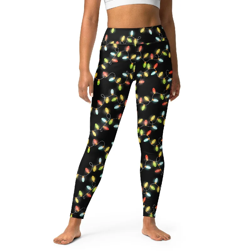 Christmas Lights Yoga Leggings Country