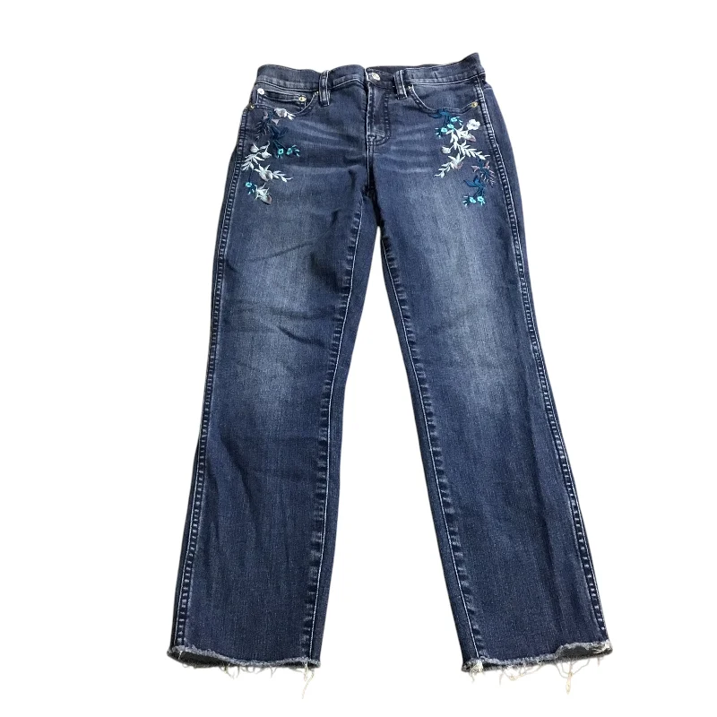 Jeans Skinny By J. Crew In Blue Denim, Size: 2 Geometric