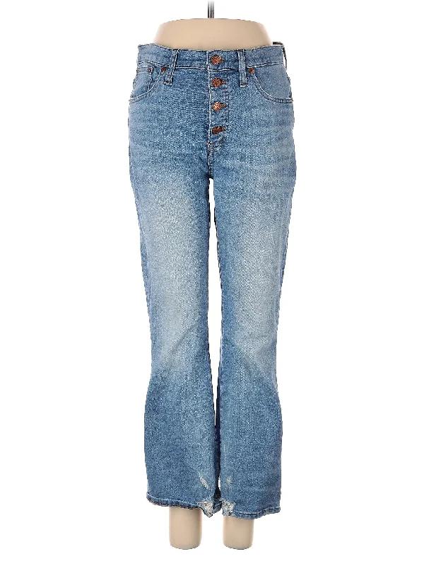 High-Rise Bootleg Jeans in Light Wash Sharp Women's Italian