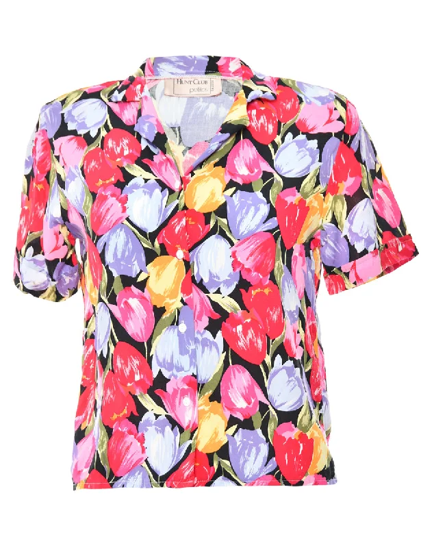 Floral Multi Colour Blouse - M Elegant Women's 