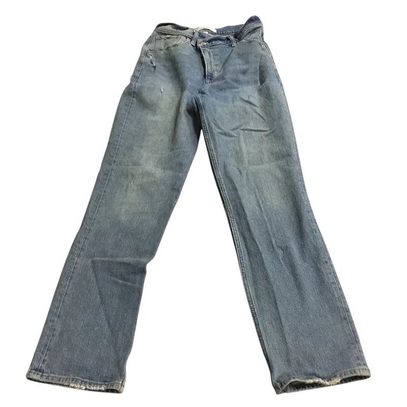 Jeans Straight By Abercrombie And Fitch In Blue Denim, Size: 4 Laid - back Women's Style