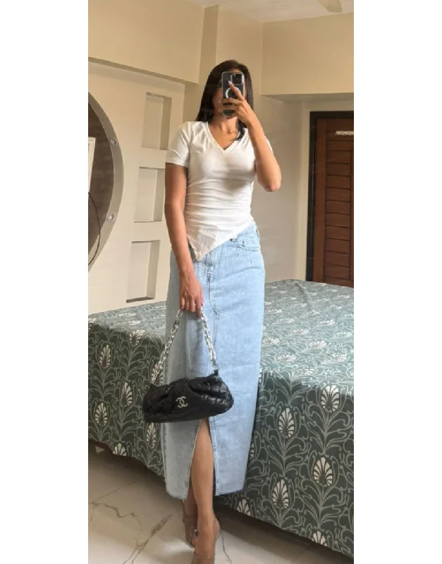 Skirt in Light Blue Bold Women's Animal Print