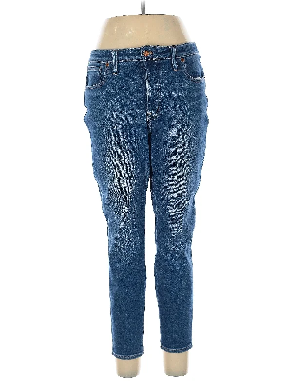 High-Rise Straight-leg Jeans in Medium Wash Classic Women's Pin - striped