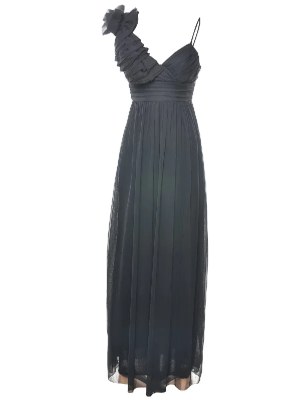 Ruffled Evening Dress - XS British Gentlewoman Style