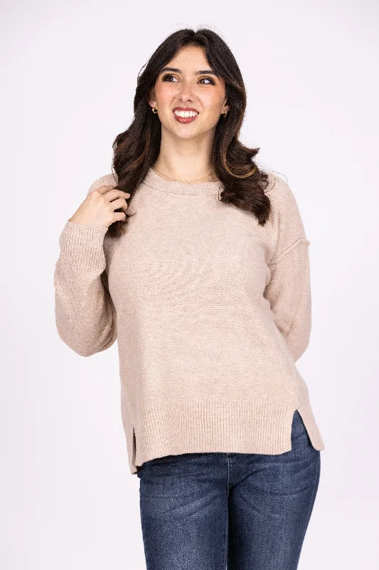 Longer Nights Women's Modern Crew Neck Pullover Sweater * Final Sale* Gym